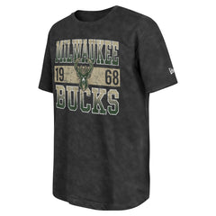 Milwaukee Bucks Enzyme Washed Oversized T-Shirt Black | New Era outlet
