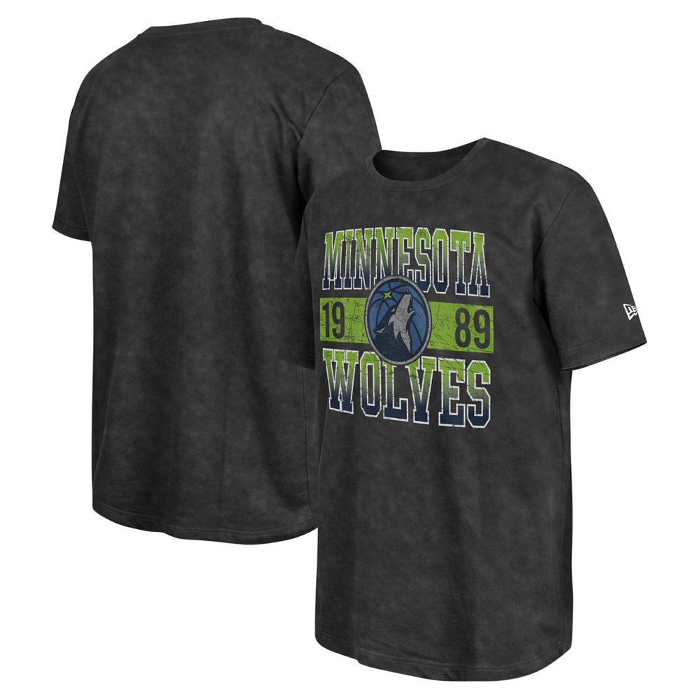 Minnesota Timberwolves Enzyme Washed Oversized T-Shirt Black | New Era US