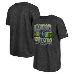Minnesota Timberwolves Enzyme Washed Oversized T-Shirt Black | New Era US