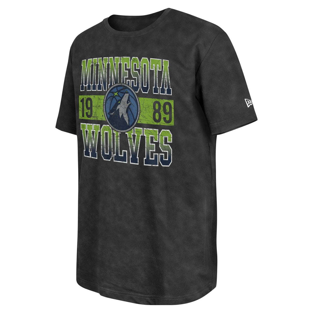Minnesota Timberwolves Enzyme Washed Oversized T-Shirt Black | New Era US