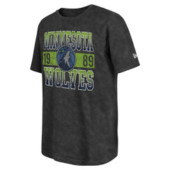 Minnesota Timberwolves Enzyme Washed Oversized T-Shirt Black | New Era US