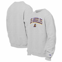 Los Angeles Lakers Chenille Cross Over Pullover Sweatshirt Gray | New Era online
