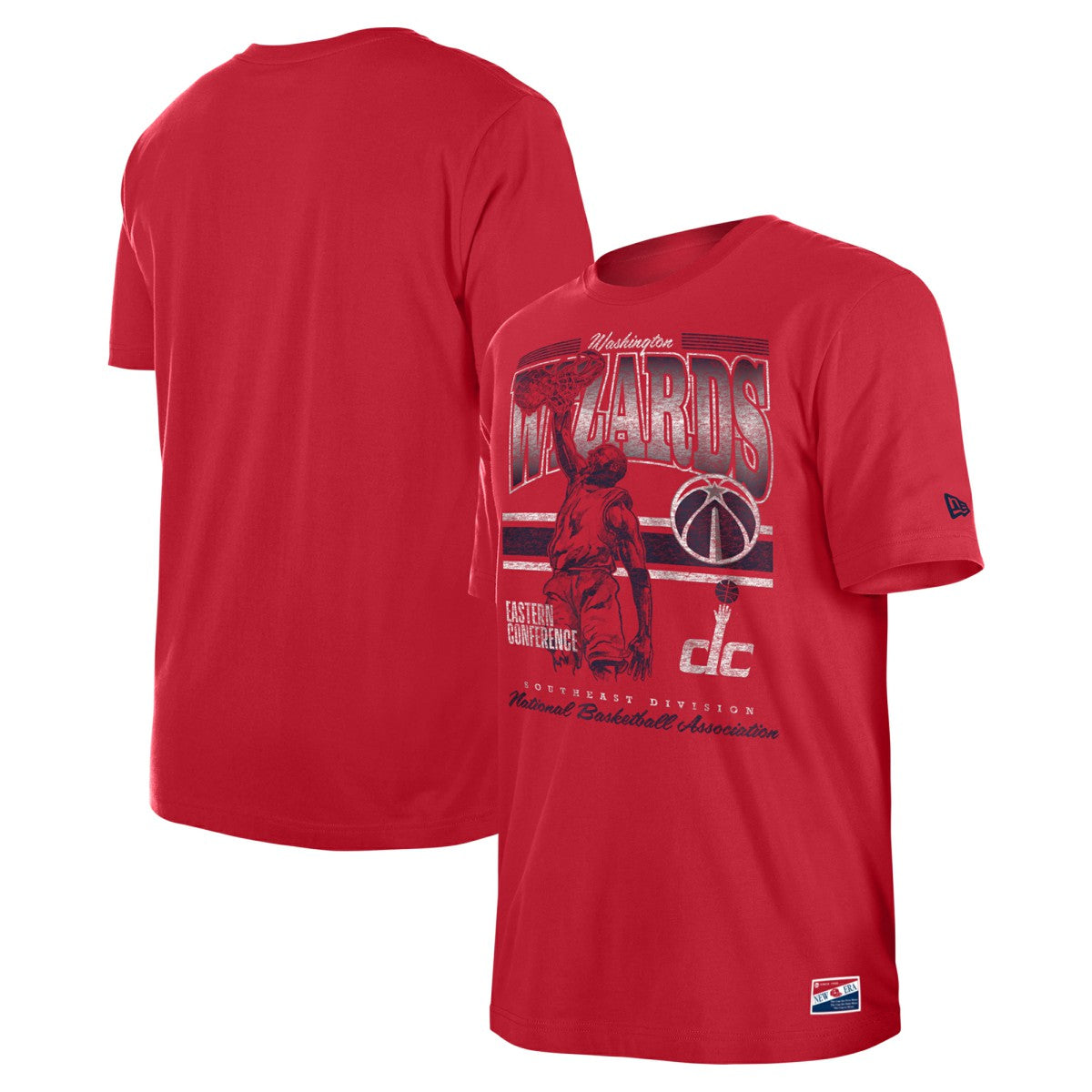 Washington Wizards Enzyme Wash Oversized T-Shirt Red | New Era Lifestyle