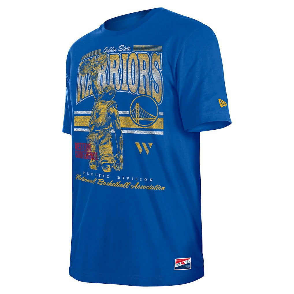 Golden State Warriors Enzyme Wash Oversized T-Shirt for sale Royal | New Era US