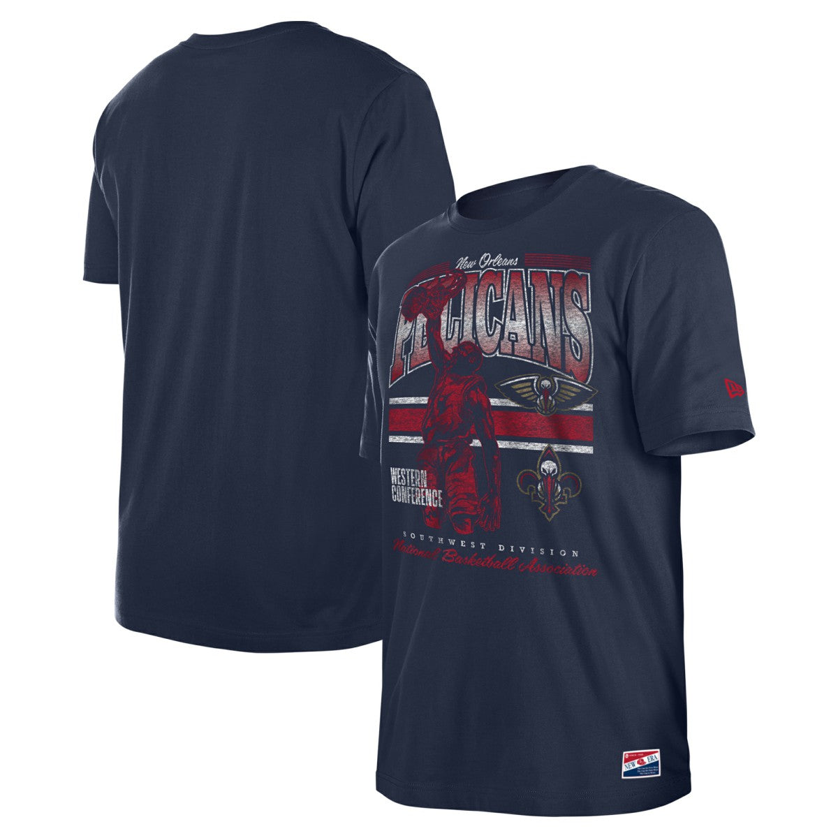 New Orleans Pelicans Enzyme Wash Oversized T-Shirt Navy | New Era for sale