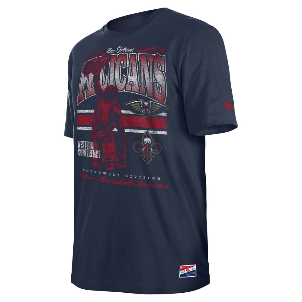 New Orleans Pelicans Enzyme Wash Oversized T-Shirt Navy | New Era for sale