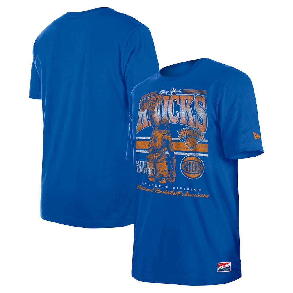 New York Knicks Enzyme Wash Oversized T-Shirt Blue | New Era online