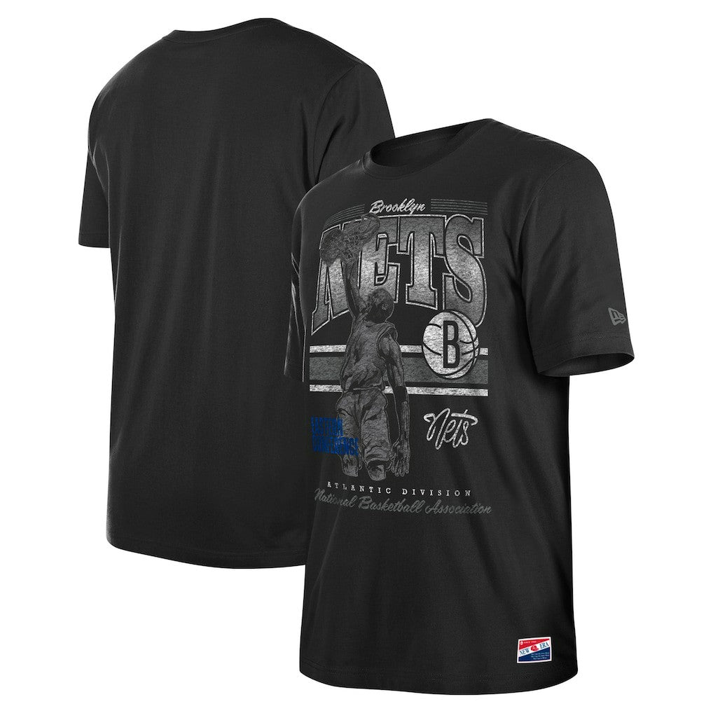 Brooklyn Nets Enzyme Wash Oversized T-Shirt Black | New Era online