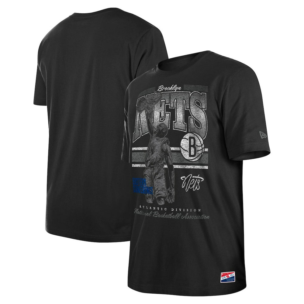 Brooklyn Nets Enzyme Wash Oversized T-Shirt Black | New Era online