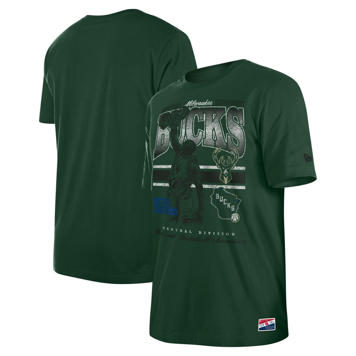 Milwaukee Bucks Enzyme Wash Oversized T-Shirt Hunter Green | New Era discount