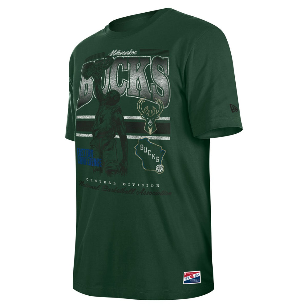 Milwaukee Bucks Enzyme Wash Oversized T-Shirt Hunter Green | New Era discount