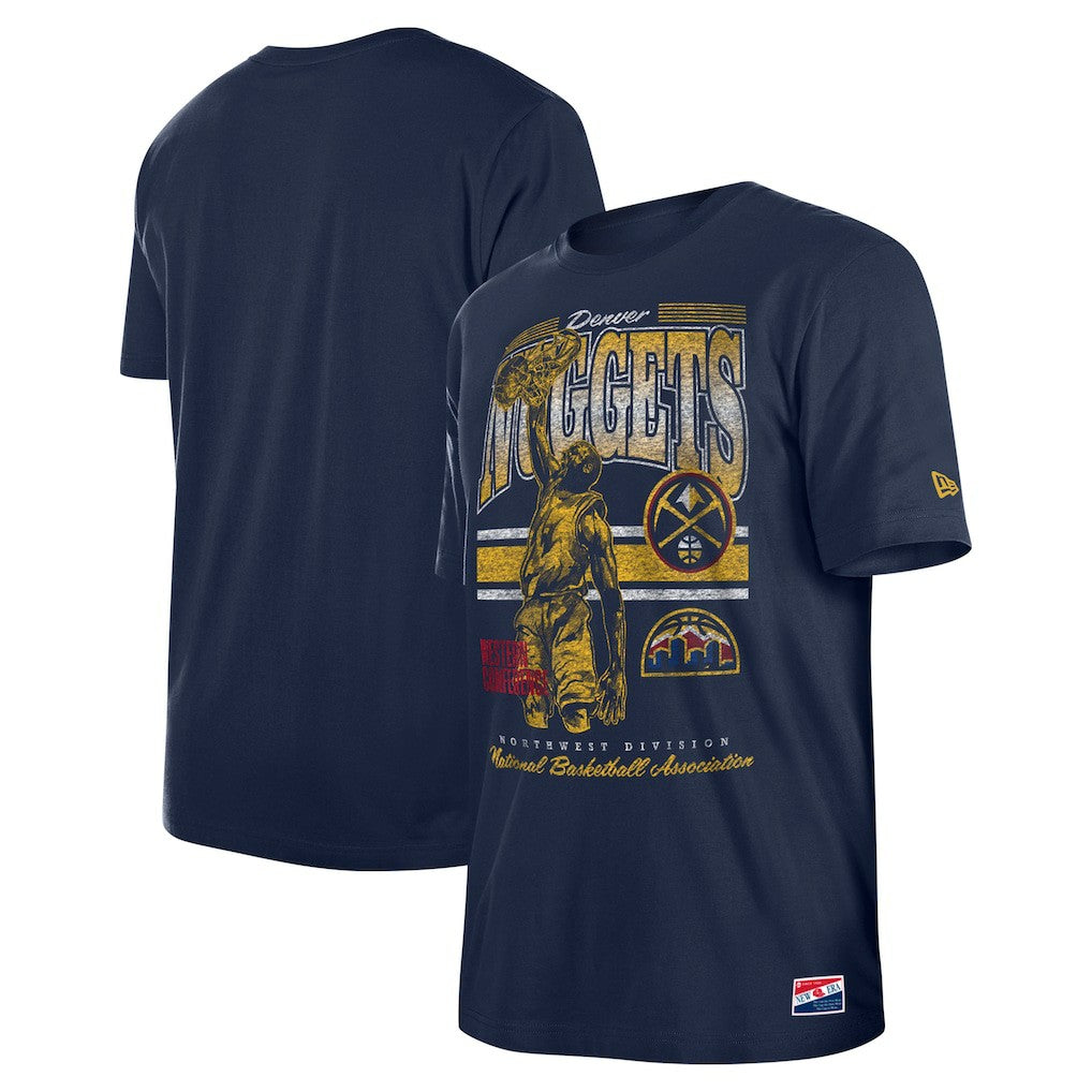Denver Nuggets Enzyme Wash Oversized T-Shirt for sale Navy | New Era discount