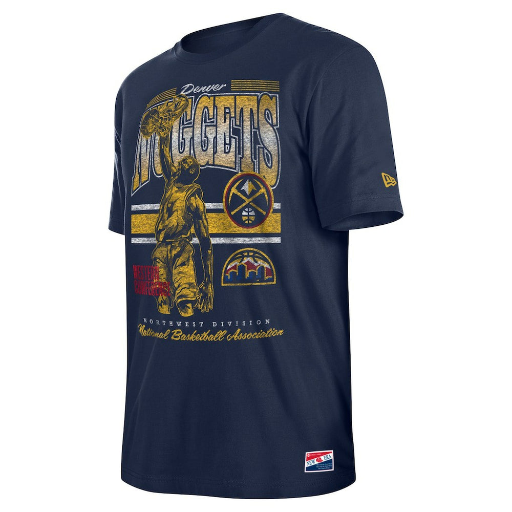Denver Nuggets Enzyme Wash Oversized T-Shirt for sale Navy | New Era discount
