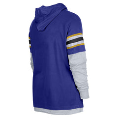 Los Angeles Lakers Layered Long Sleeve Hoodie T-Shirt Purple | New Era Lifestyle
