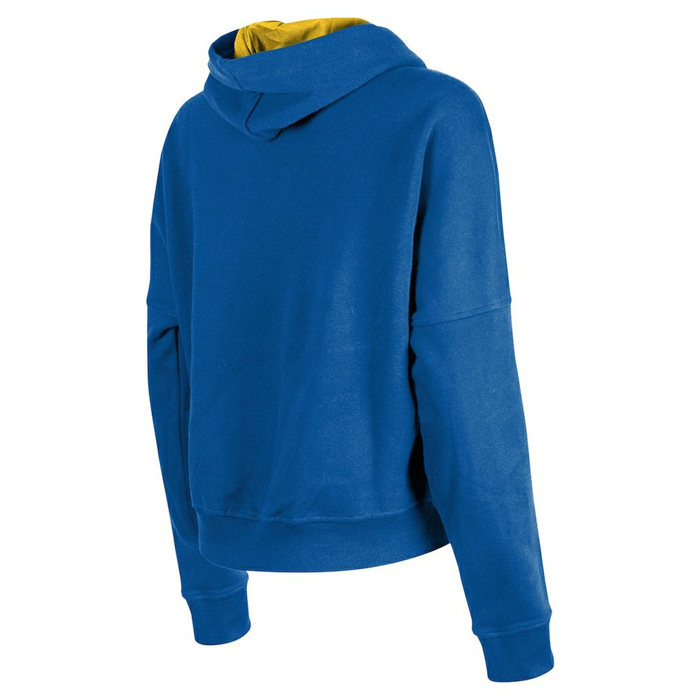 Golden State Warriors Women's Boxy Pullover Hoodie for sale Royal | New Era Near Me