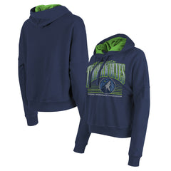 Minnesota Timberwolves Women's Boxy Pullover Hoodie Navy | New Era discount