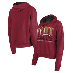 Miami Heat Women's Boxy Pullover Hoodie Red | New Era US