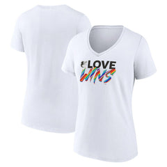 Baltimore Orioles Women's Love Wins V-Neck T-Shirt - White - MLB Sale
