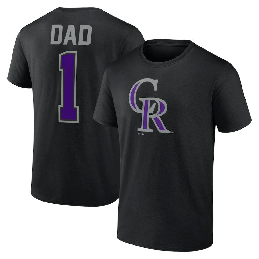 Colorado Rockies Father's Day #1 Dad T-Shirt - Black - MLB Sale