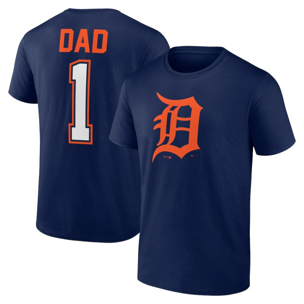 Detroit Tigers Father's Day #1 Dad T-Shirt - Navy - MLB on Sale