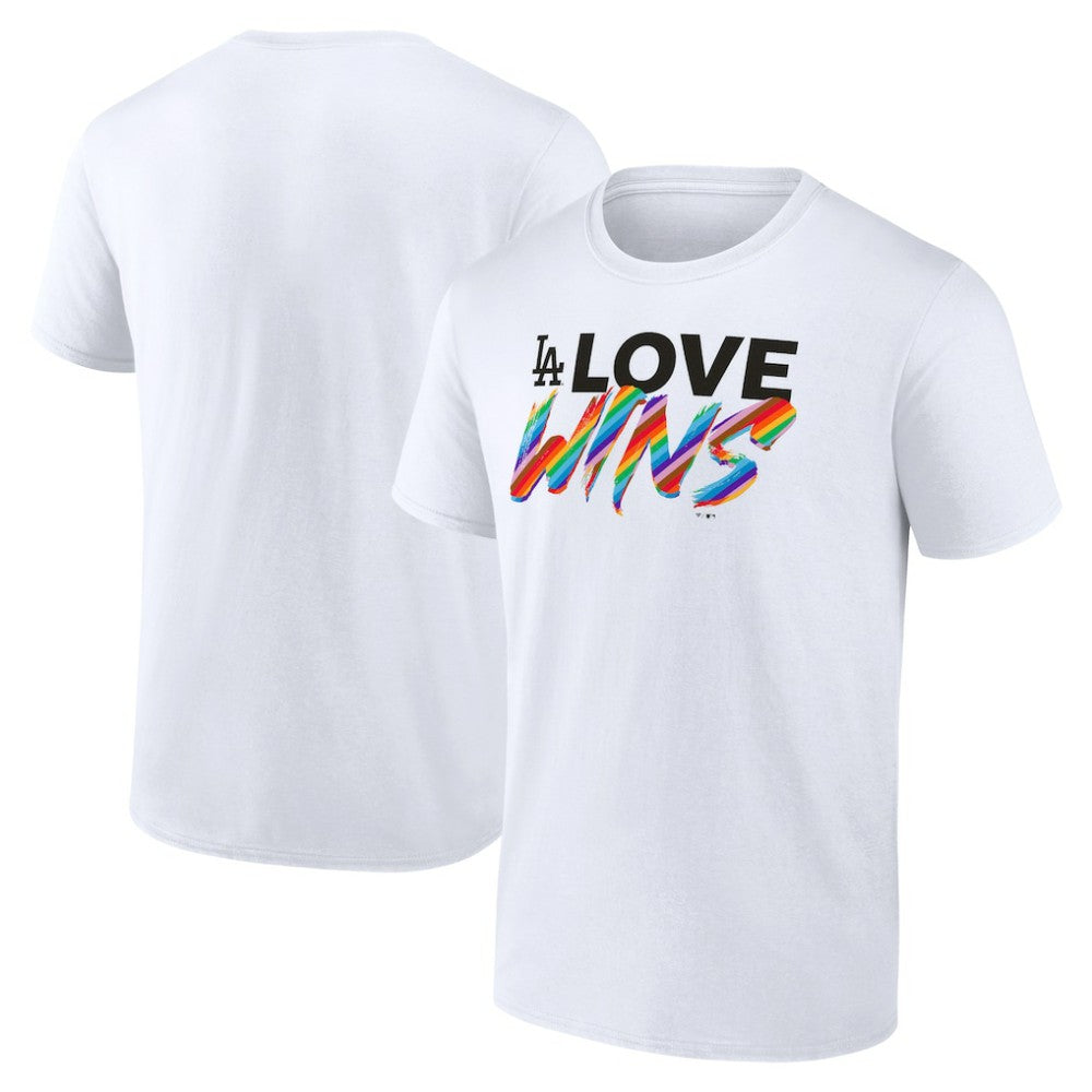 Los Angeles Dodgers Love Wins T-Shirt - White - MLB Discount