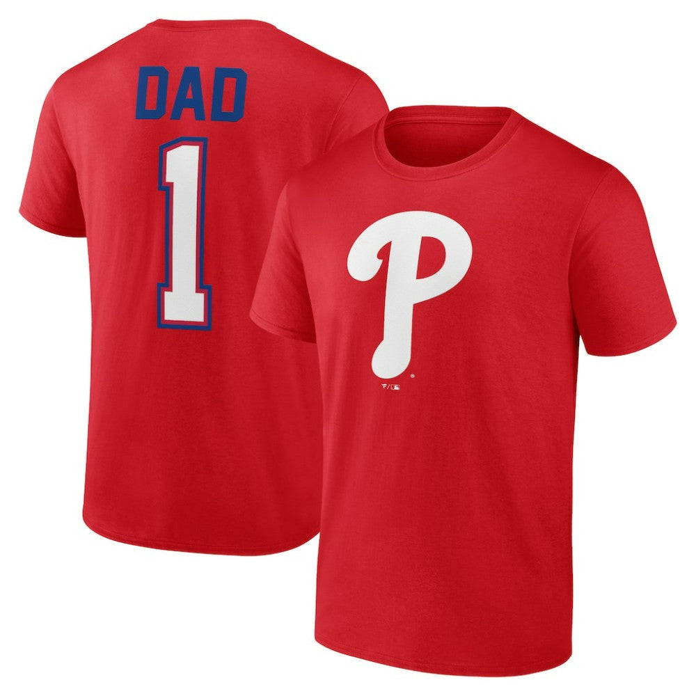 Philadelphia Phillies Father's Day #1 Dad T-Shirt - Red - MLB on Sale
