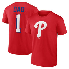 Philadelphia Phillies Father's Day #1 Dad T-Shirt - Red - MLB on Sale