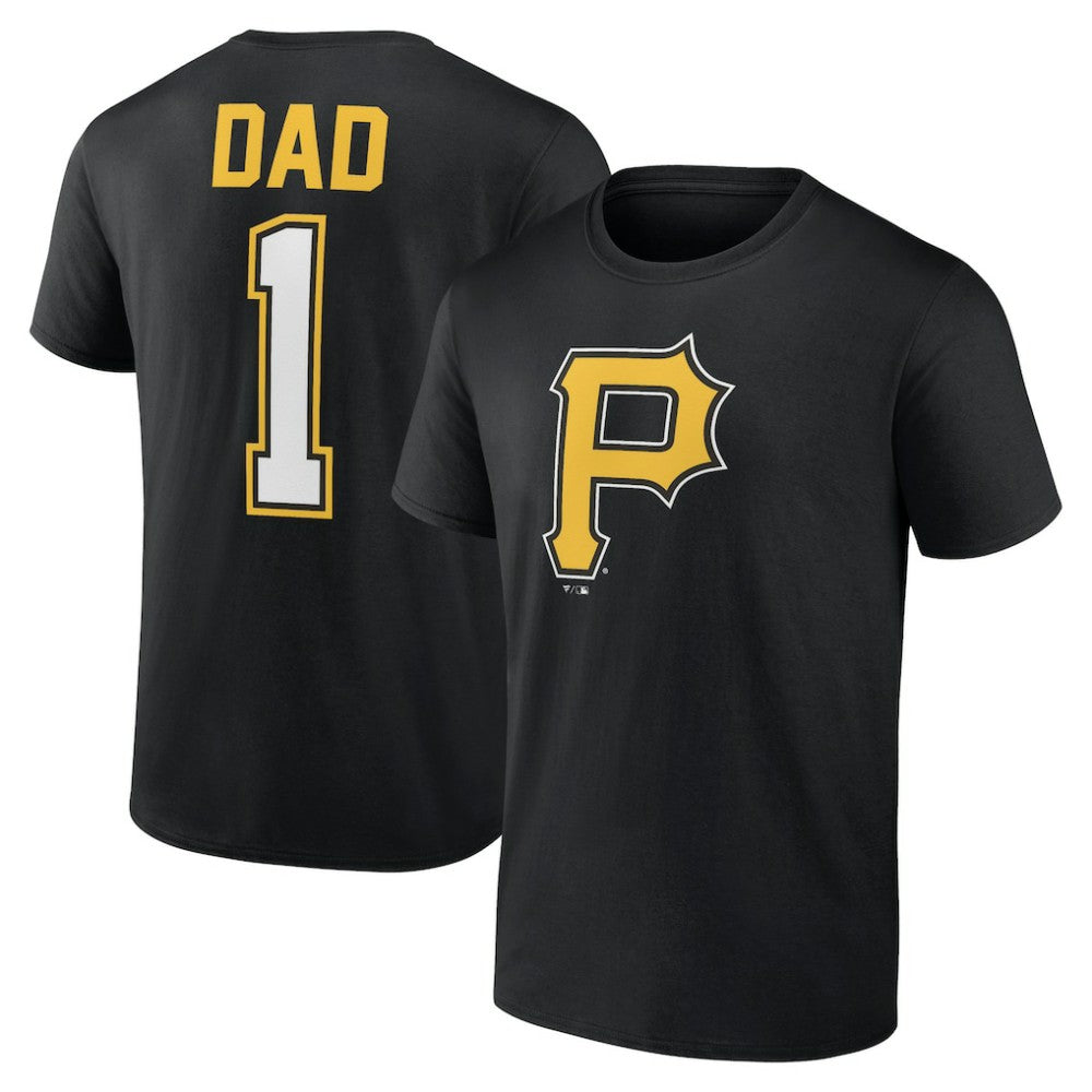 Pittsburgh Pirates Father's Day #1 Dad T-Shirt - Black - MLB Lifestyle