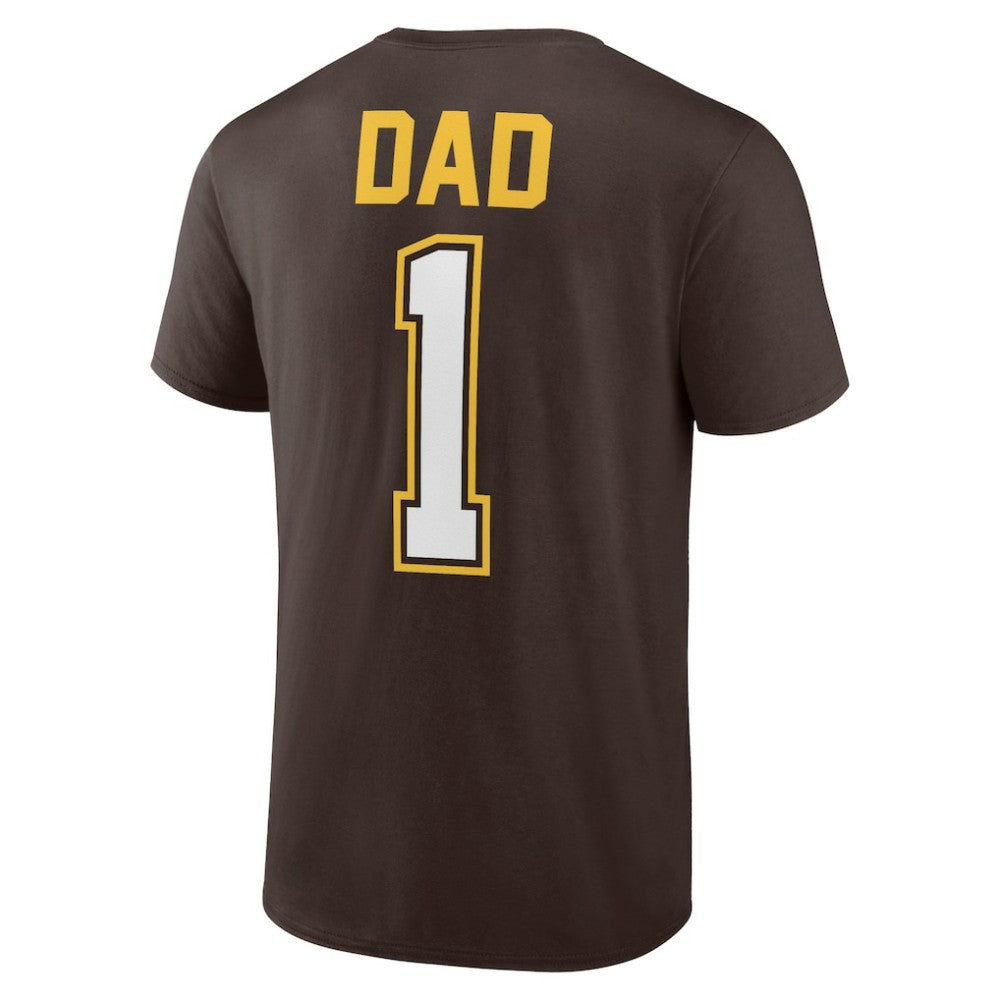 San Diego Padres Father's Day #1 Dad T-Shirt - Brown - MLB Discount