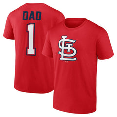 St. Louis Cardinals Father's Day #1 Dad T-Shirt - Red - MLB Discount