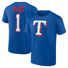 Texas Rangers Father's Day #1 Dad T-Shirt - Royal - MLB Sale