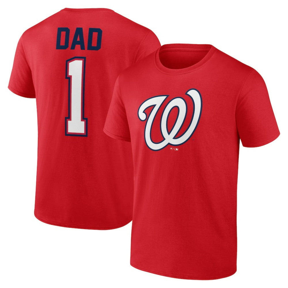 Washington Nationals Father's Day #1 Dad T-Shirt - Red - MLB Online