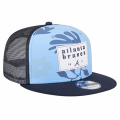Atlanta Braves New Era Bikini Bottom Trucker 9FIFTY Snapback Hat - Navy - New Era Discount