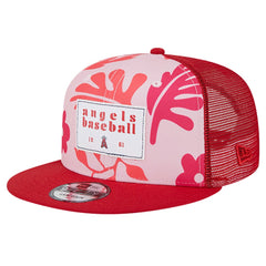 Los Angeles Angels New Era Bikini Bottom Trucker 9FIFTY Snapback Hat - Red - New Era Lifestyle