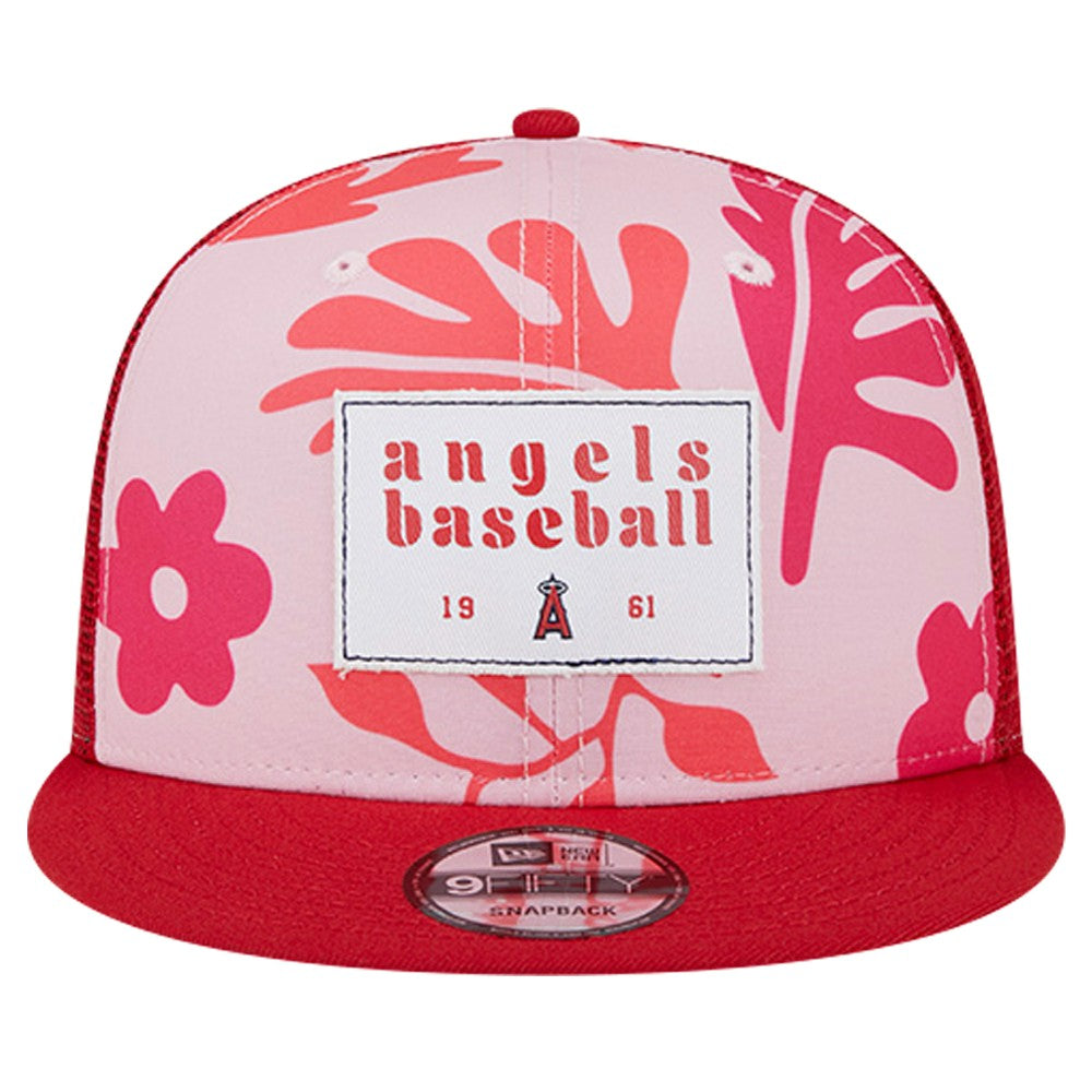 Los Angeles Angels New Era Bikini Bottom Trucker 9FIFTY Snapback Hat - Red - New Era Lifestyle