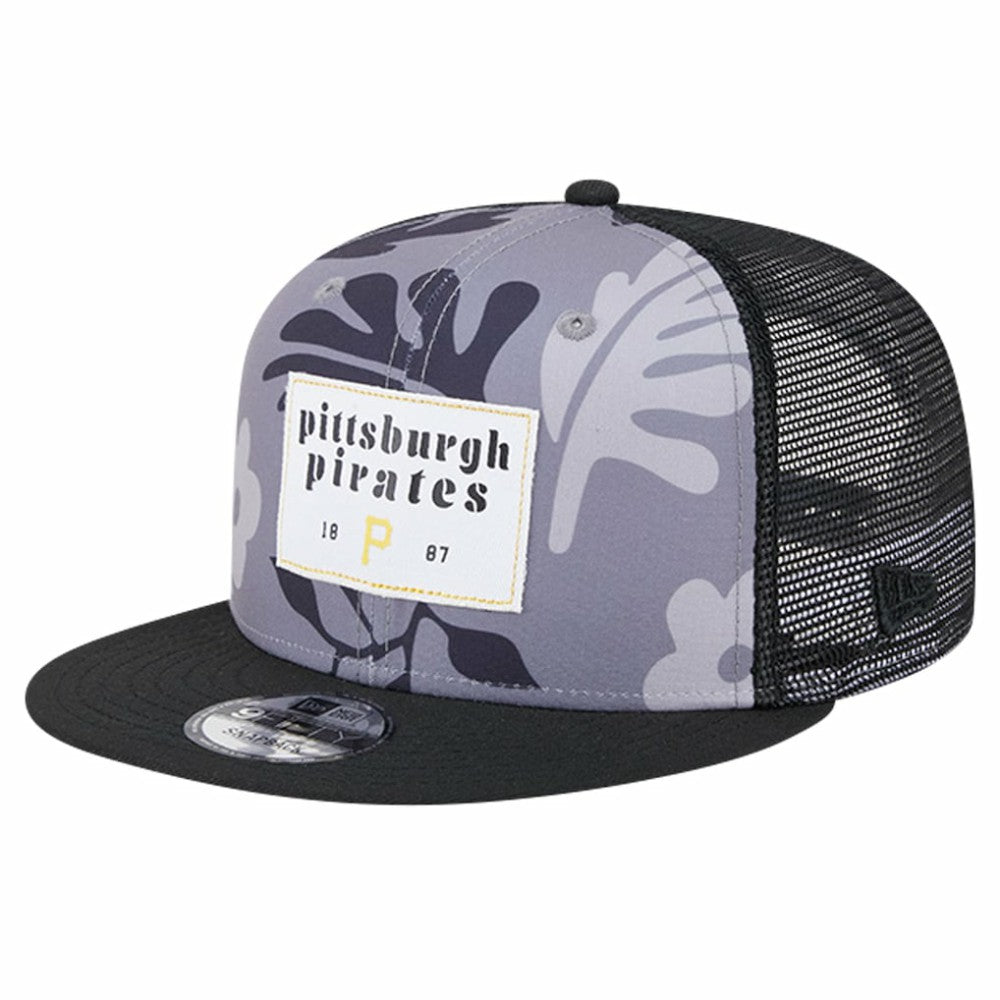 Pittsburgh Pirates New Era Bikini Bottom Trucker 9FIFTY Snapback Hat - Black - New Era Discount