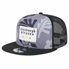 Pittsburgh Pirates New Era Bikini Bottom Trucker 9FIFTY Snapback Hat - Black - New Era Discount