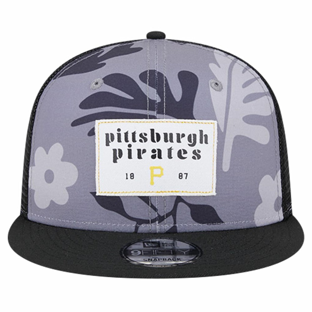 Pittsburgh Pirates New Era Bikini Bottom Trucker 9FIFTY Snapback Hat - Black - New Era Discount