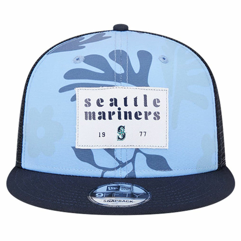 Seattle Mariners New Era Bikini Bottom Trucker 9FIFTY Snapback Hat - Navy - New Era Discount