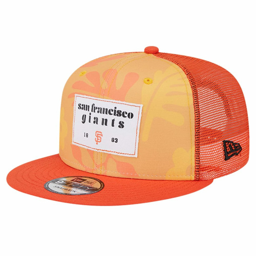 San Francisco Giants New Era Bikini Bottom Trucker 9FIFTY Snapback Hat - Orange - New Era Online