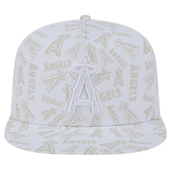 Los Angeles Angels New Era Logo Dunes A-Frame Trucker 9FIFTY Snapback Hat - White - New Era Sale