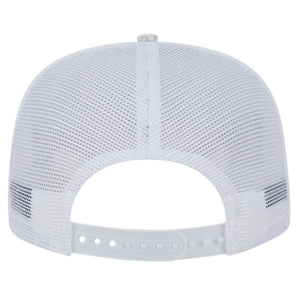 Los Angeles Angels New Era Logo Dunes A-Frame Trucker 9FIFTY Snapback Hat - White - New Era Sale