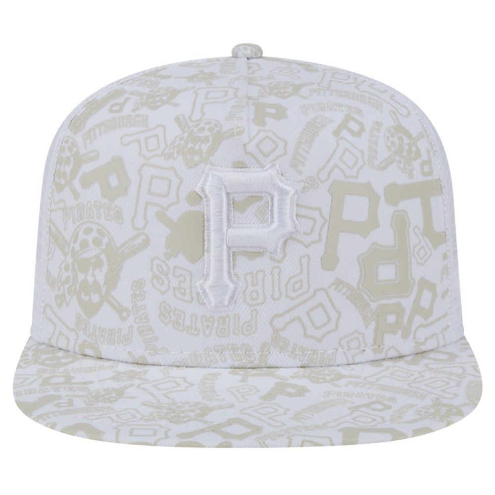 Pittsburgh Pirates New Era Logo Dunes A-Frame Trucker 9FIFTY Snapback Hat - White - New Era on Sale