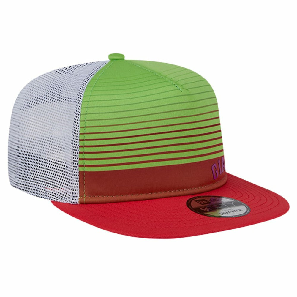 San Francisco Giants New Era Neon Horizon A-Frame Trucker 9FIFTY Snapback Hat - Red - New Era Sale