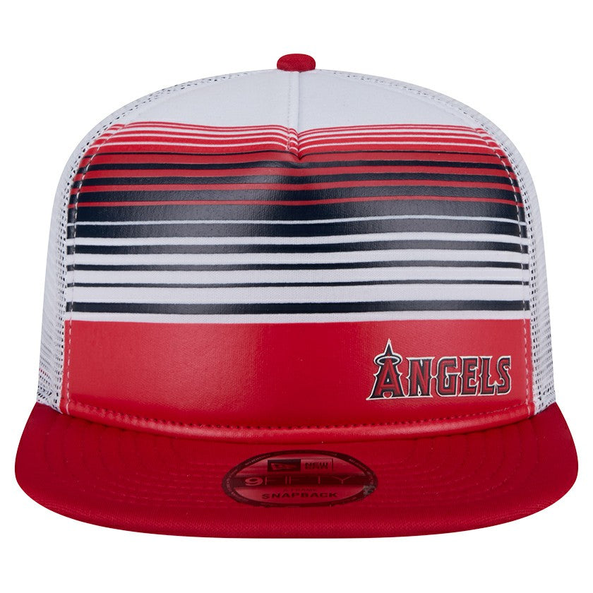 Los Angeles Angels New Era Team Horizon 9FIFTY A-Frame Trucker Snapback Hat - Red - New Era Sale