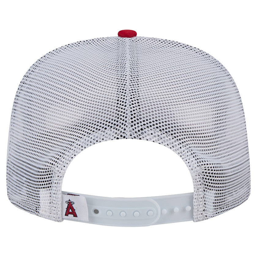 Los Angeles Angels New Era Team Horizon 9FIFTY A-Frame Trucker Snapback Hat - Red - New Era Sale