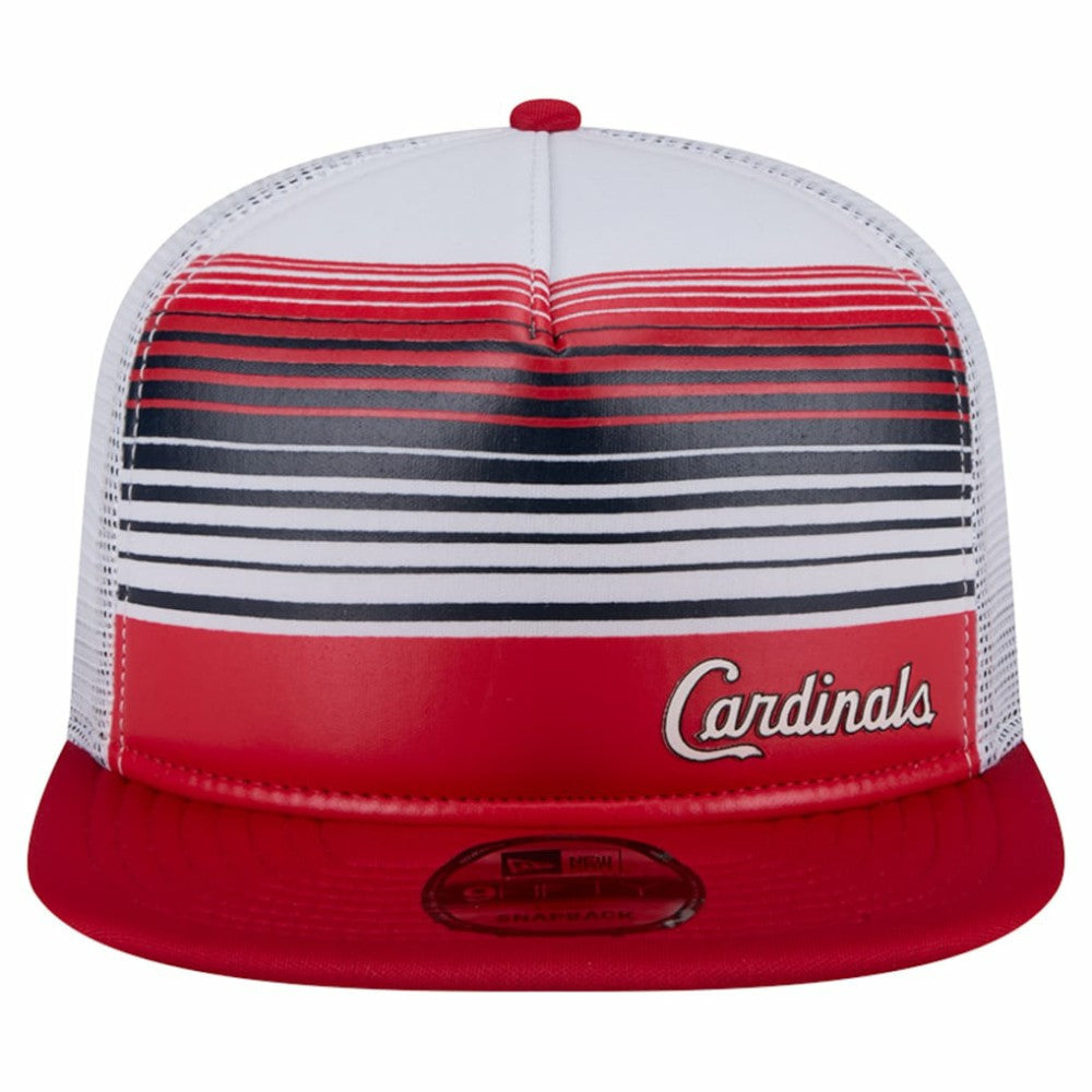 St. Louis Cardinals New Era Team Horizon 9FIFTY A-Frame Trucker Snapback Hat - Red - New Era Lifestyle