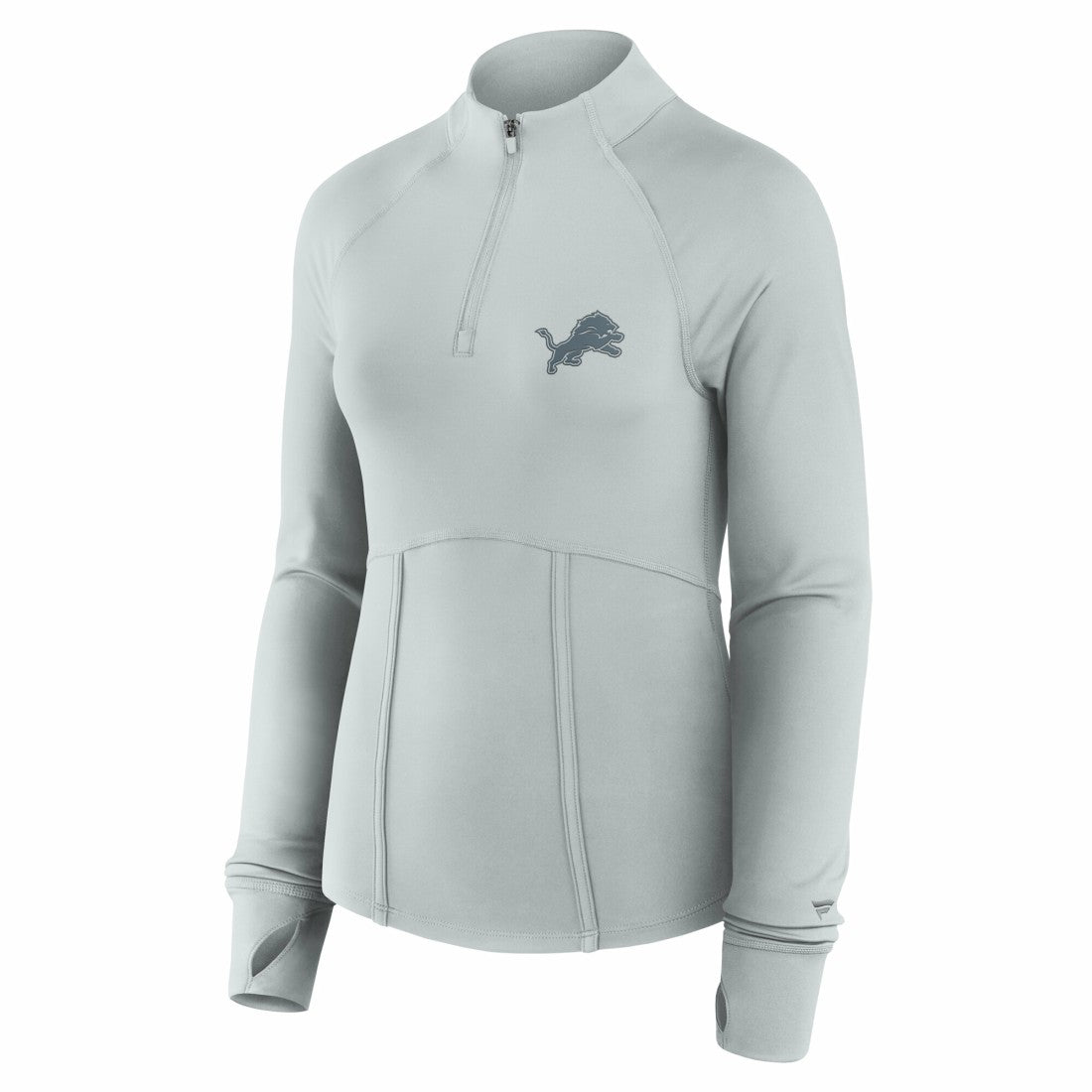 Fanatics Detroit Lions Women's Elements Raglan Quarter-Zip Jacket Gray
