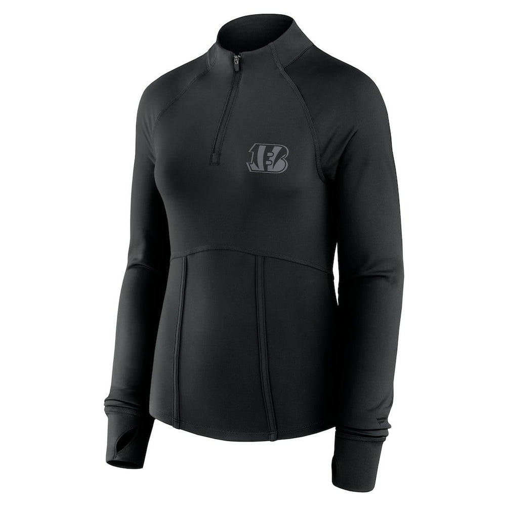 Fanatics Cincinnati Bengals Women's Elements Raglan Quarter-Zip Jacket Black