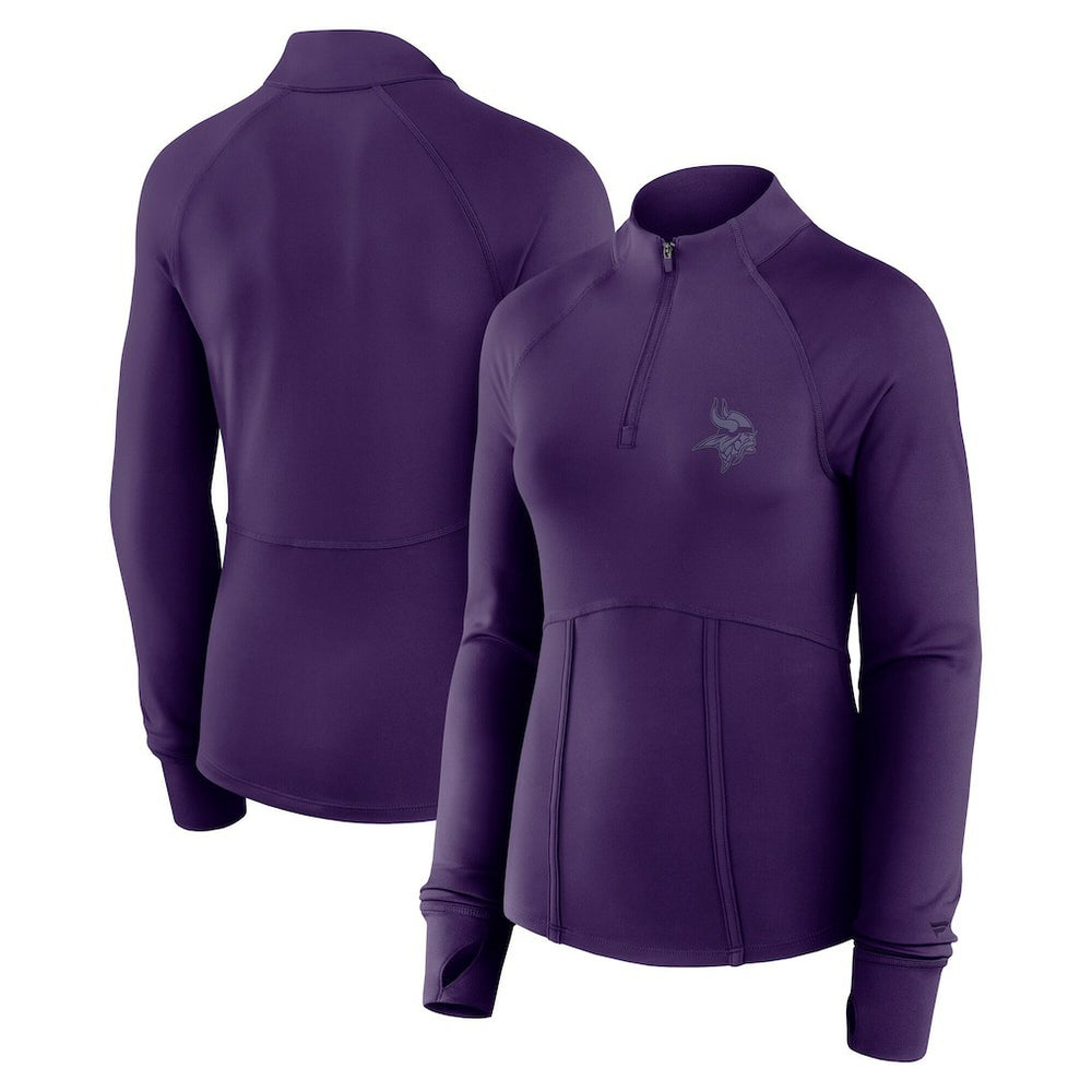 Fanatics Minnesota Vikings Women's Elements Raglan Quarter-Zip Jacket Purple